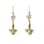 Forget-me-not pearl hook earrings by Michael Michaud